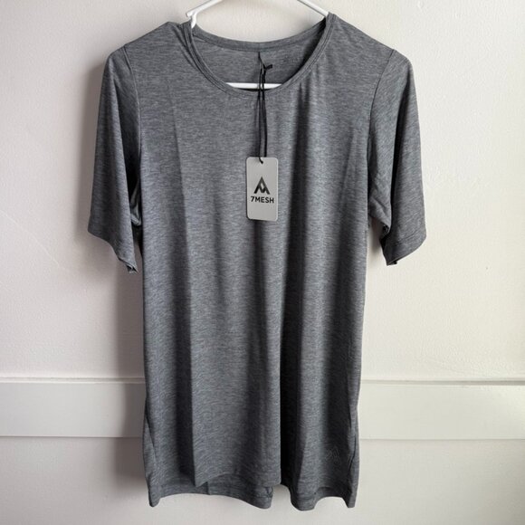 NWT 7MESH Industries Pebble Gray Elevate Short Sleeve Shirt - Picture 1 of 7